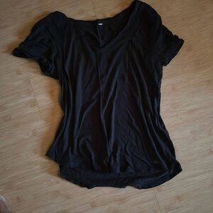 Black raw edge Alo tee